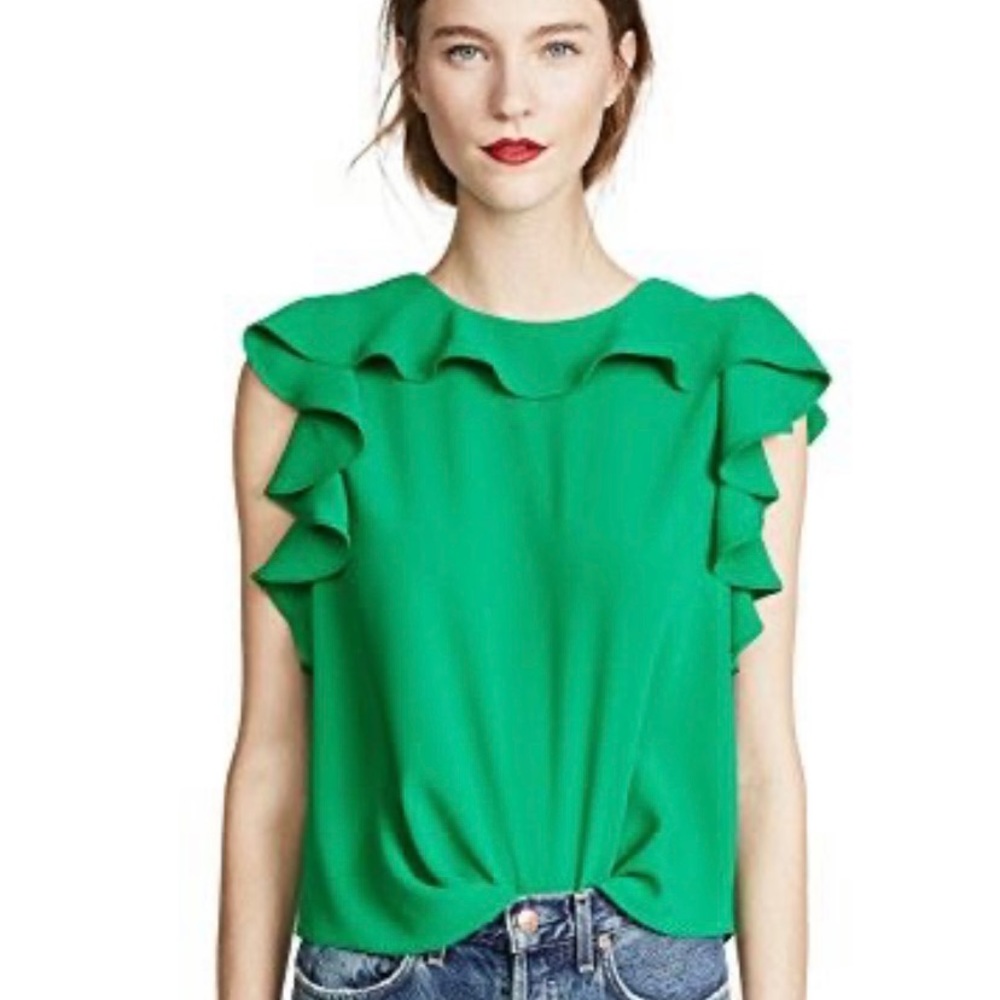 Amanda Uprichard Colette top in Jungle. Size medium.